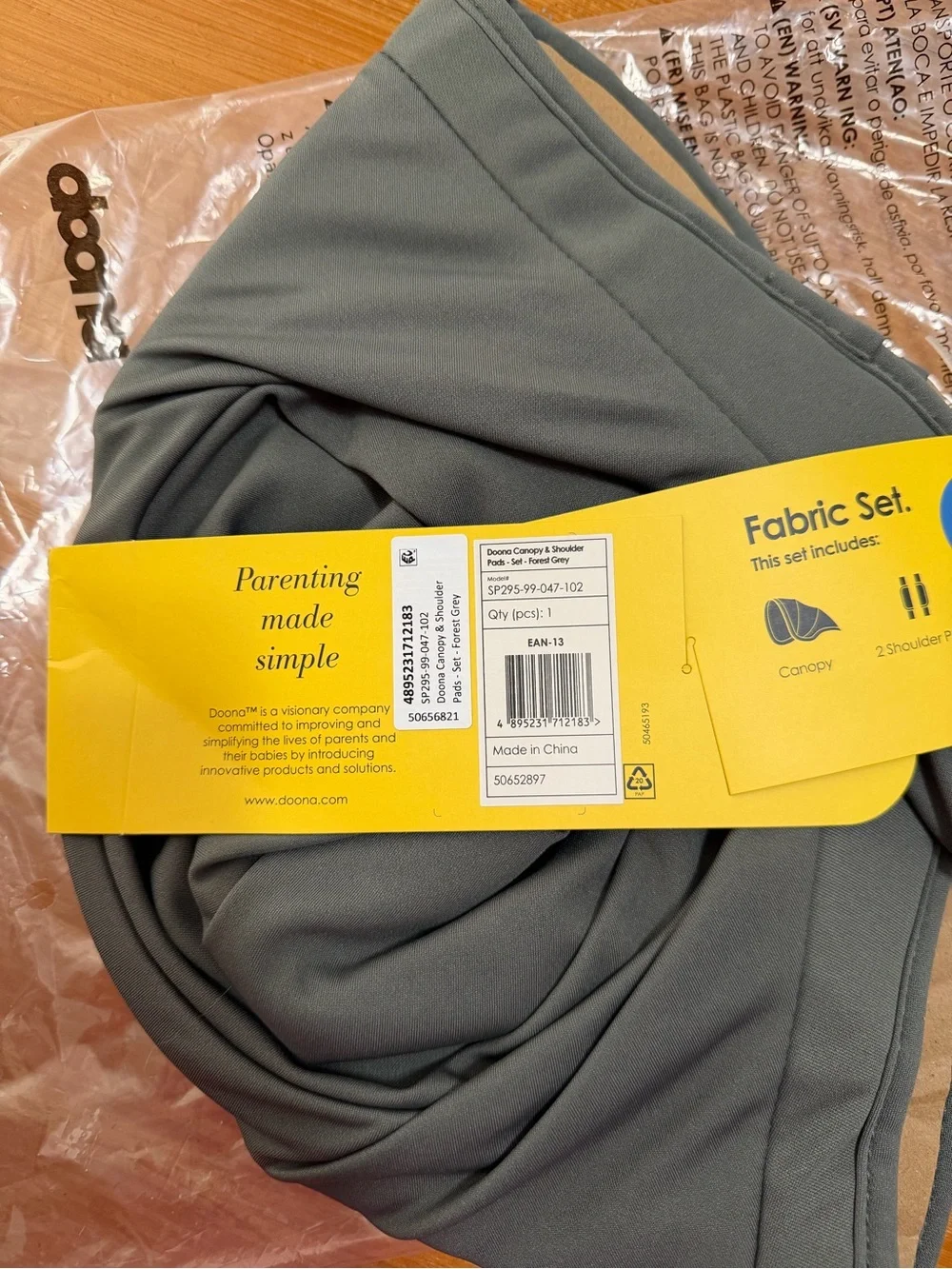 doona Gray Fabric Set - Original Replacement Canopy
